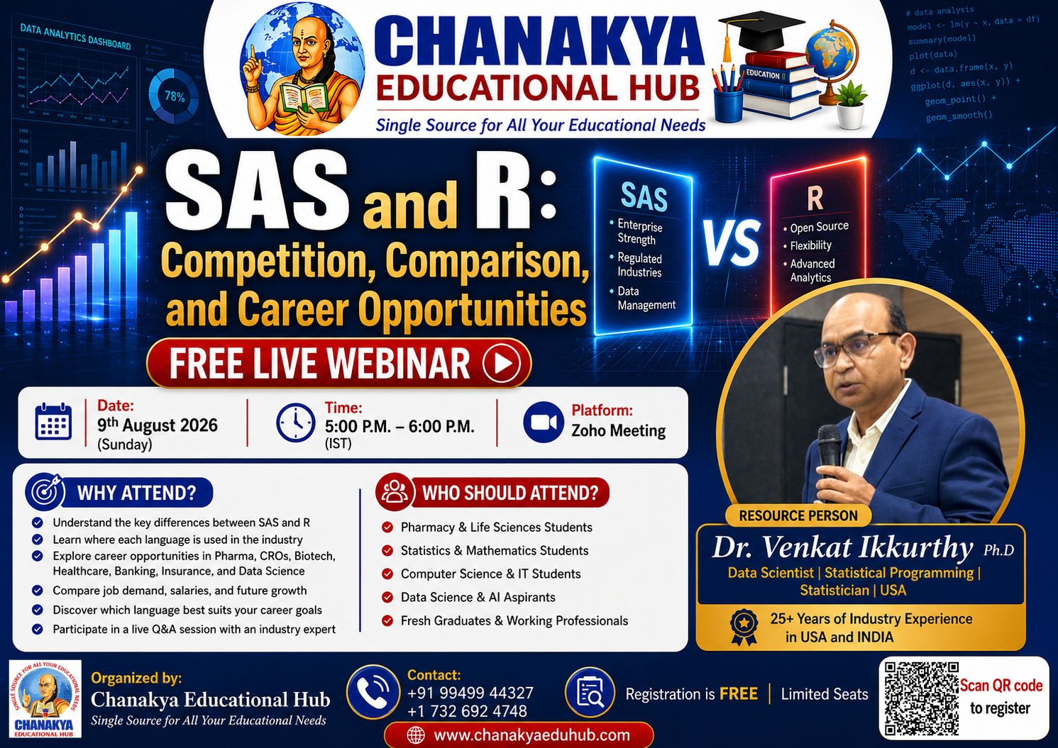 Webinar On "SAS and R : Competition, Comparison, and Career Opportunities"