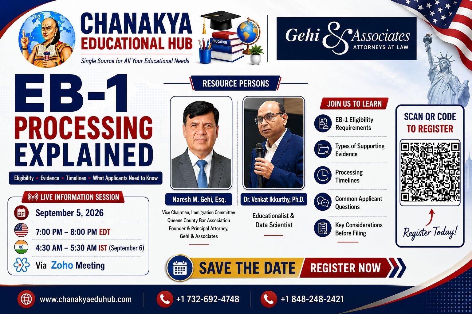 Free Webinar On "EB1 Processing Information"