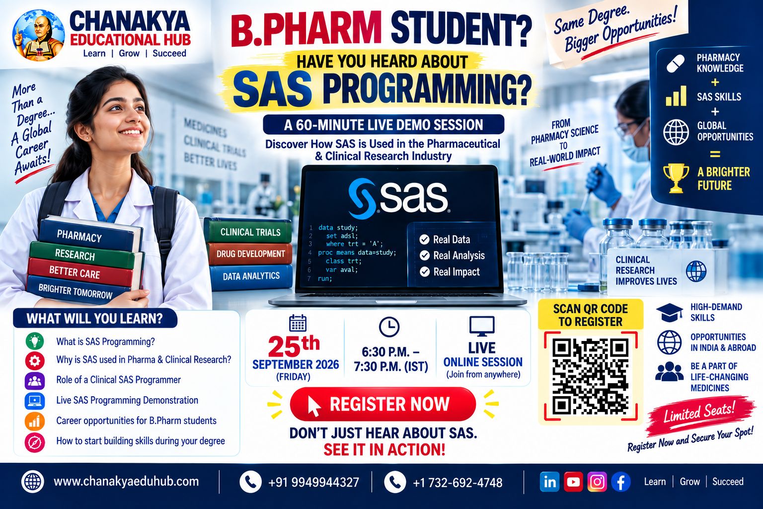 Free SAS Programming Demo Session for Pharmacy Students